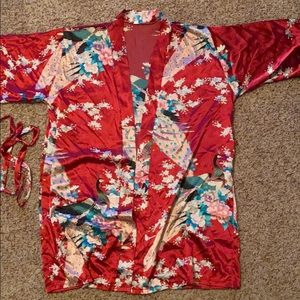 Silk kimono robe